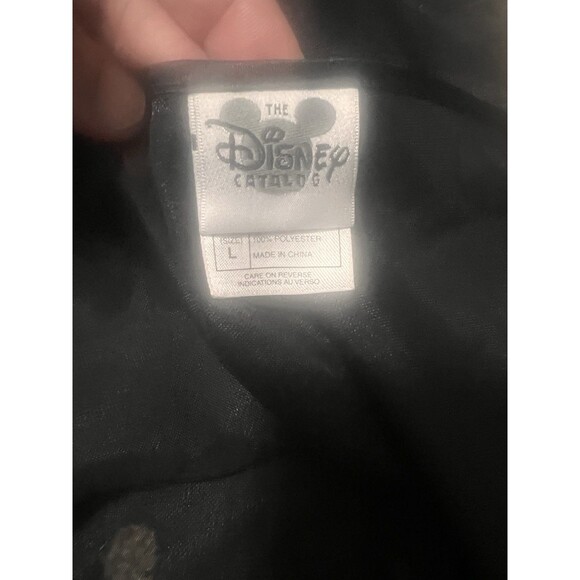 Disney Vintage Mickey Mouse Silhouette Black Sheer Tied Slip Wear Size Large - Picture 4 of 6